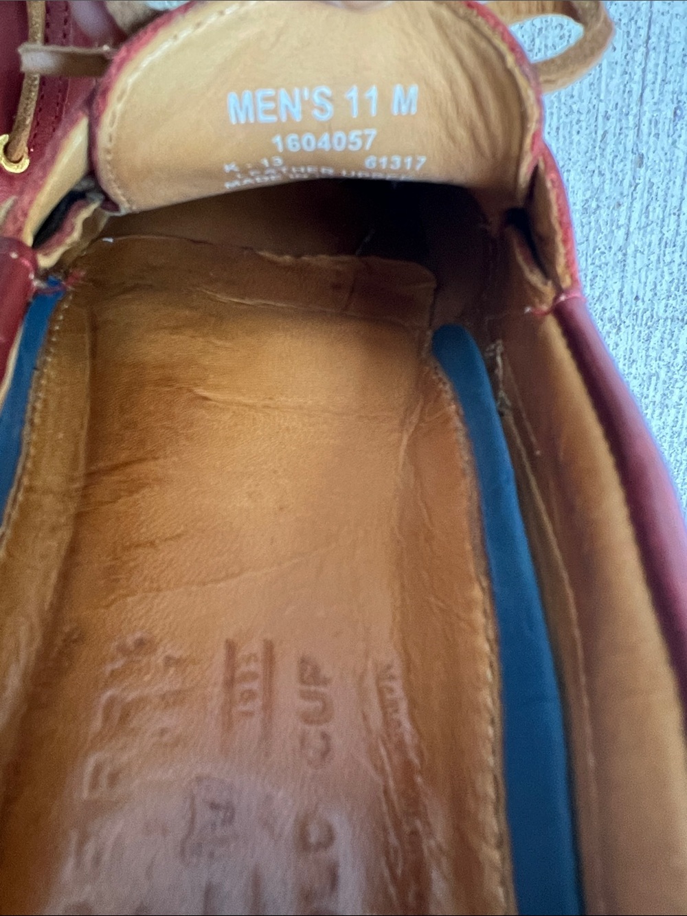 Sperry Top-Sider Gold Cup Dark Red Burgundy Leather Boat Shoes with Tan Laces 11 - Picture 3 of 11